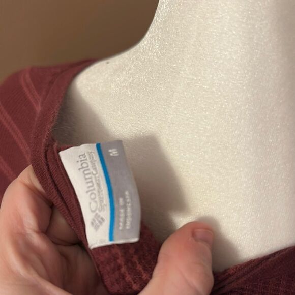 Columbia Women's Striped Long Sleeve Top - Red size medium - Picture 7 of 8